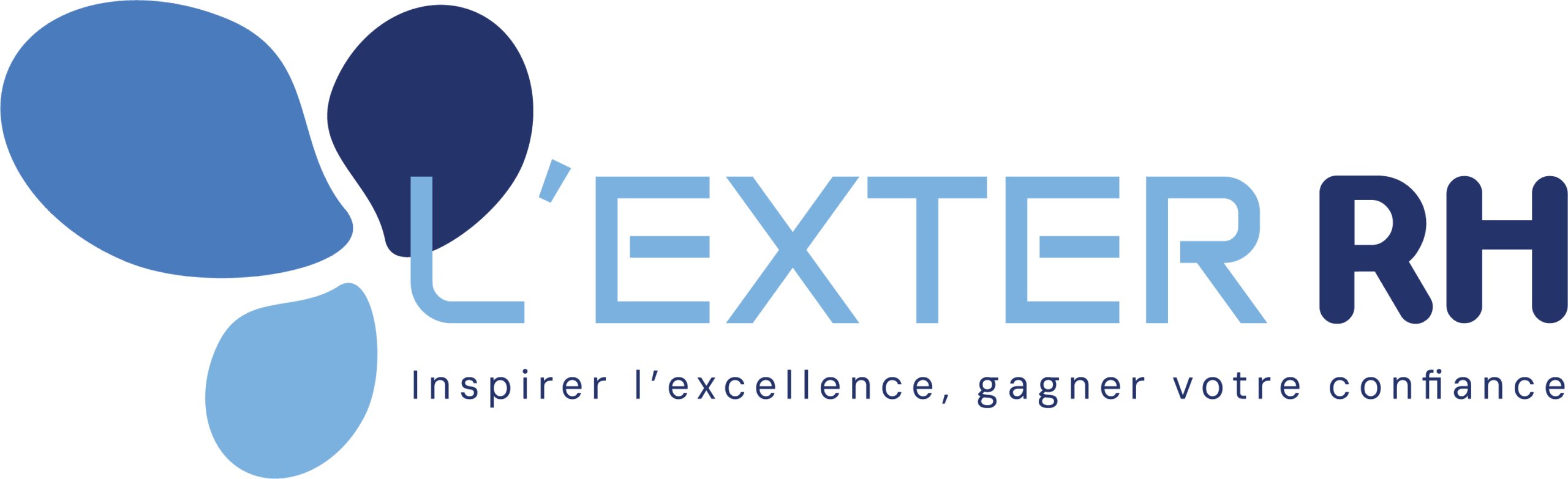 Logo de L’EXTER RH avec la baseline « Inspirer l’excellence, gagner votre confiance ».